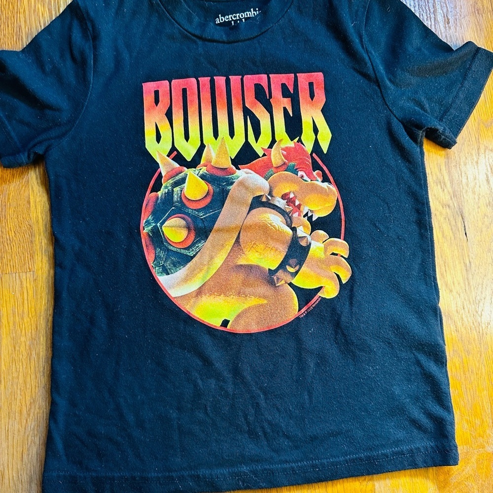 Abercrombie Kids Black Bowser Graphic Tee